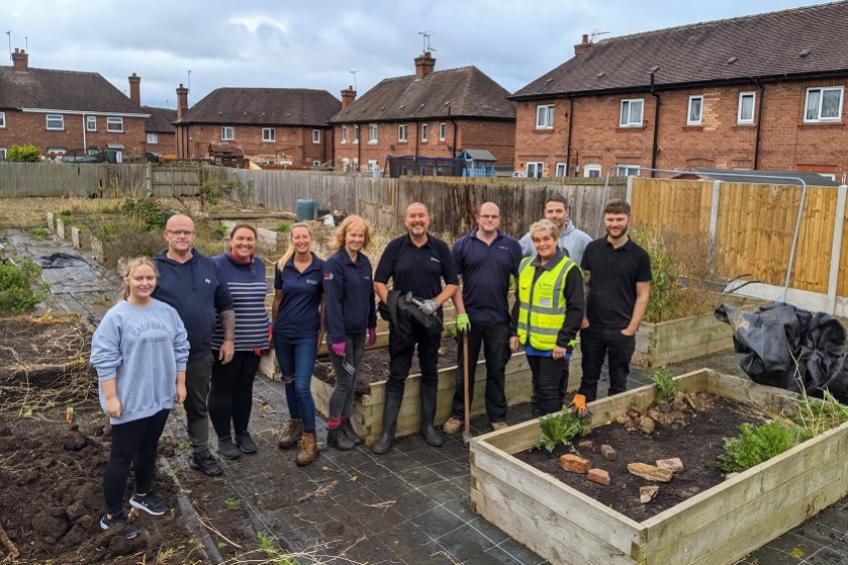 Participants in the Transformation Day at Lache Growing Space in Chester