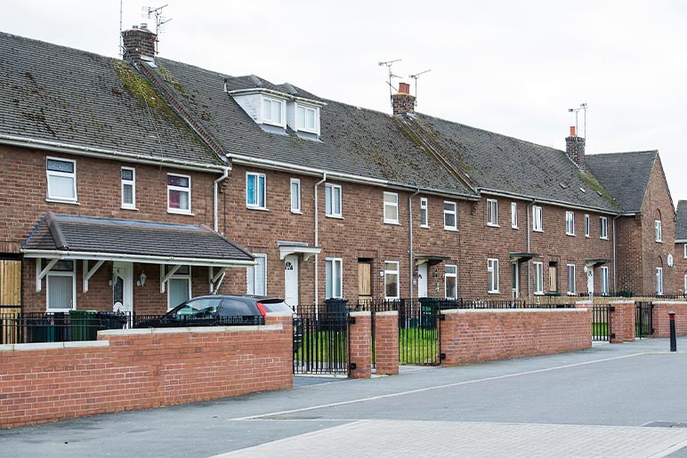 Row of houses in Blacon