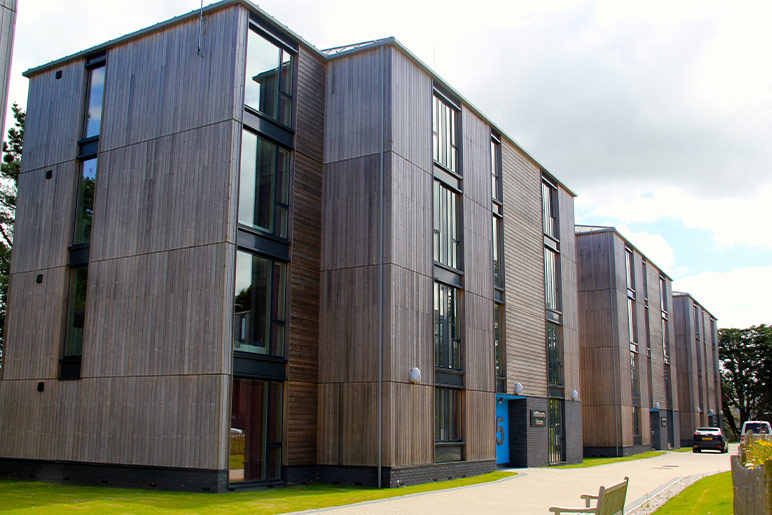 Exterior of student accommodation in Truro