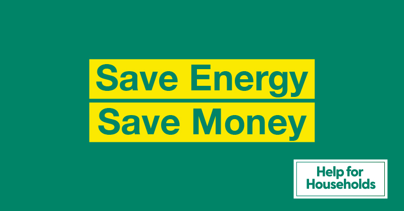 Save energy save money graphic