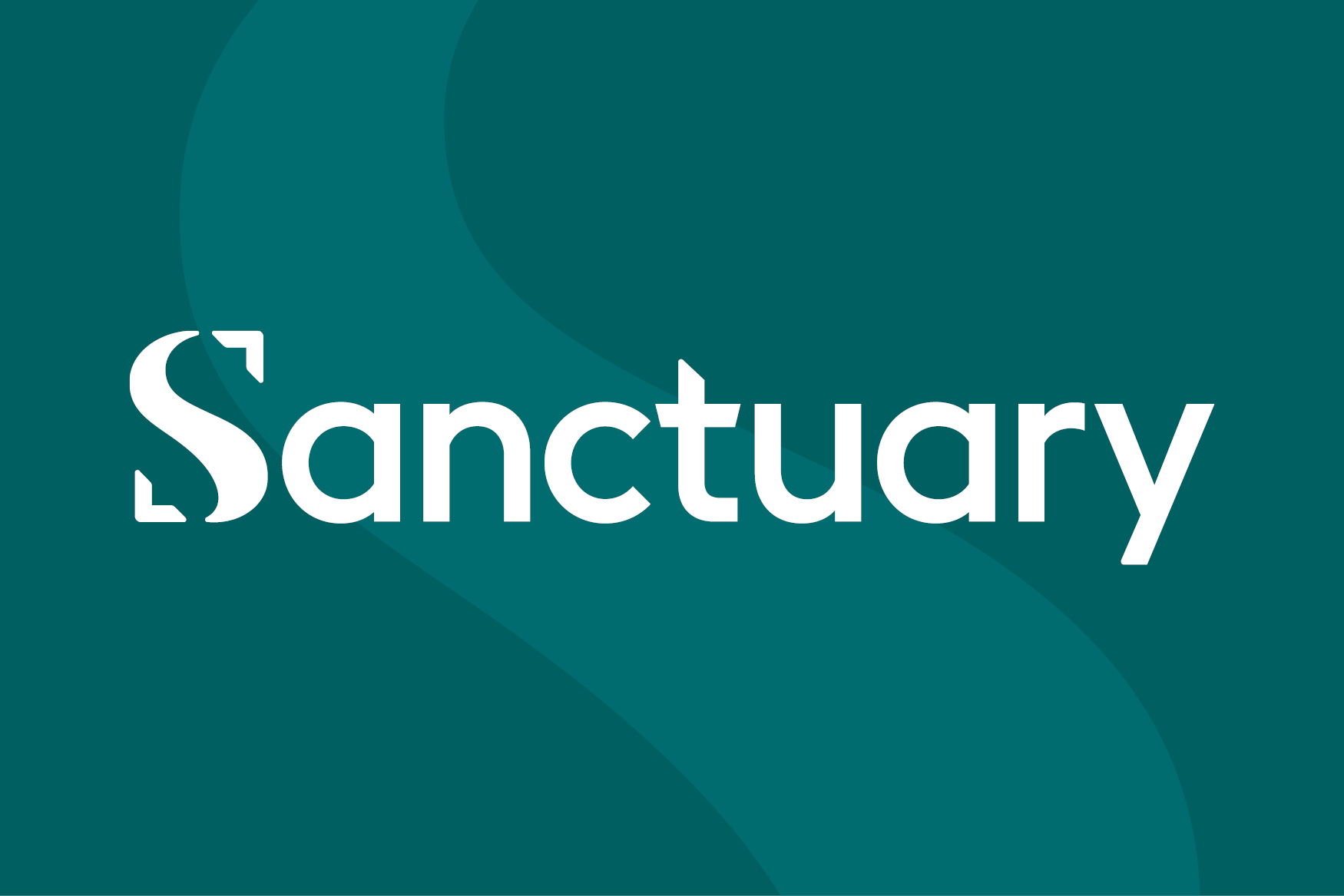 Sanctuary logo on teal background Sanctuary logo on teal background