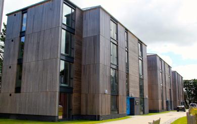 Exterior of student accommodation in Truro