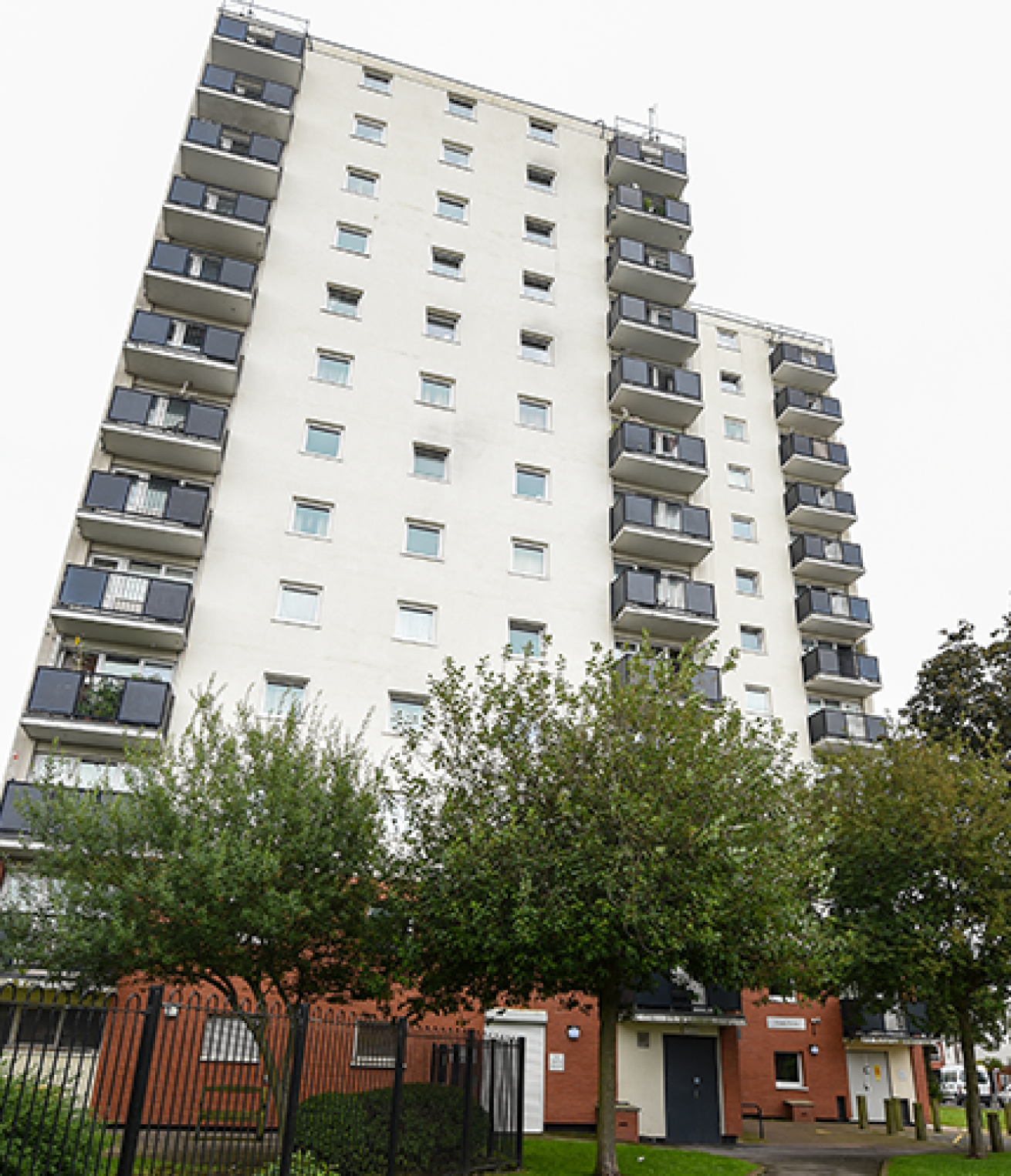 Exterior of the high rise accommodation at Nant Peris