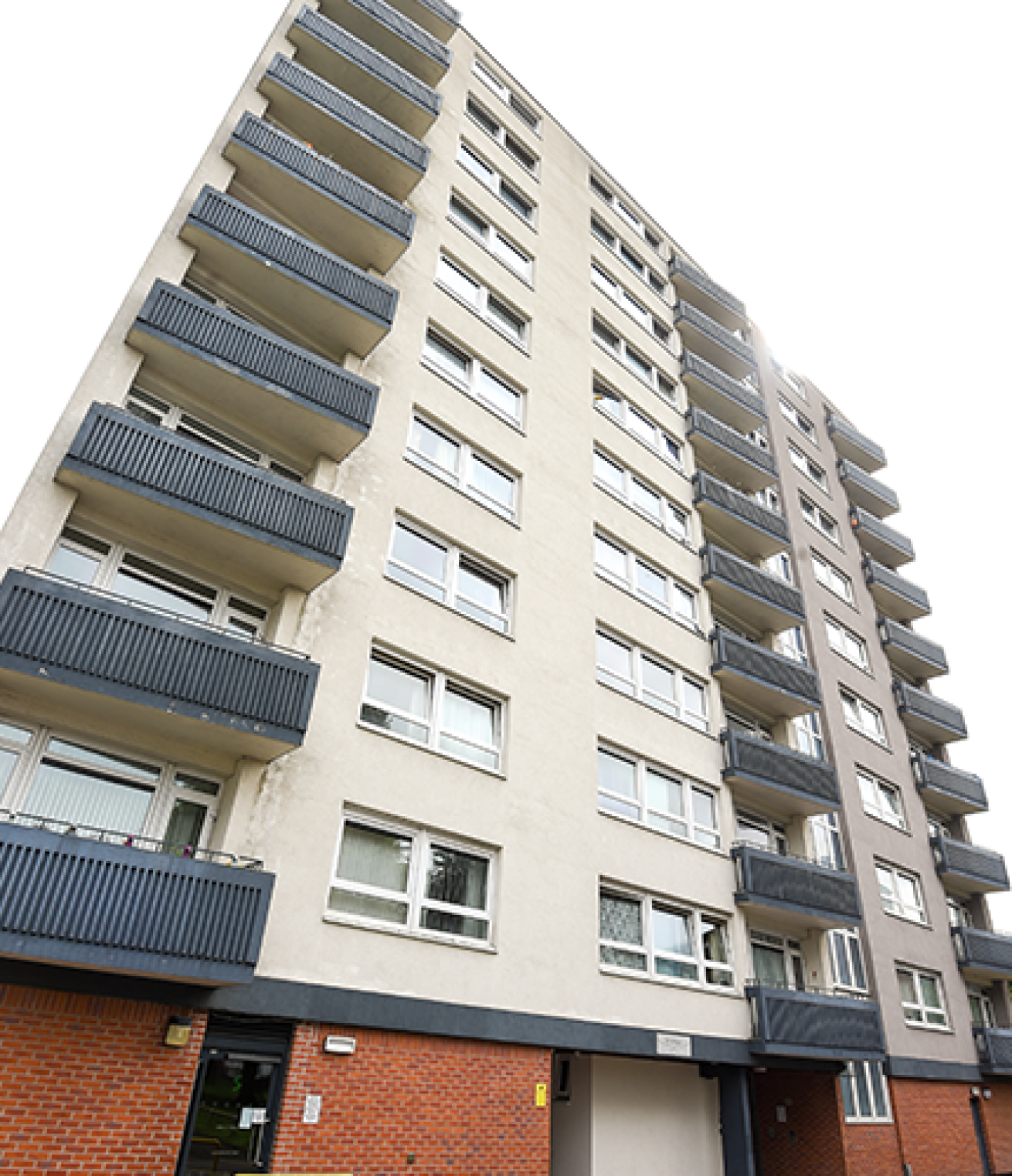 Exterior of the high rise accommodation at St George's