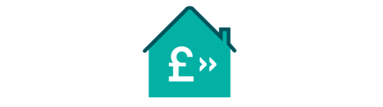 Icon of a house with a '£' symbol inside