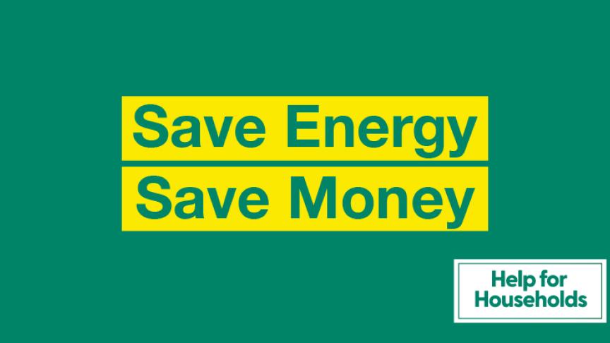 Save energy save money graphic