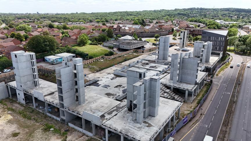 An aerial view of the Laindon regeneration project